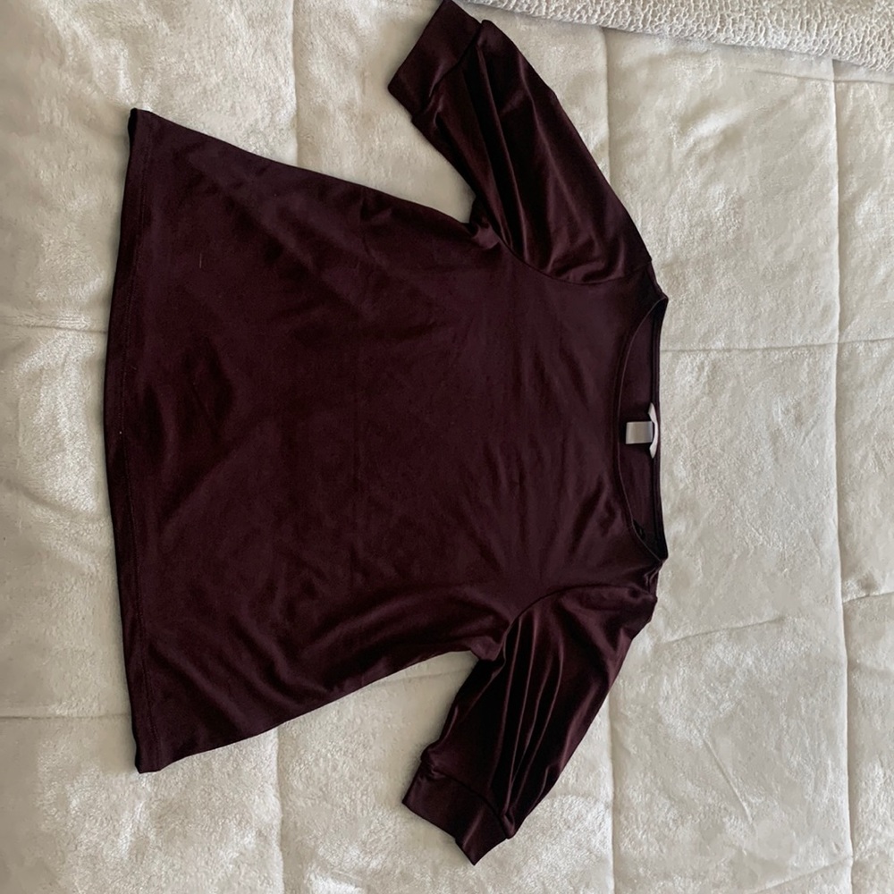 Burgundy textured dress shirt